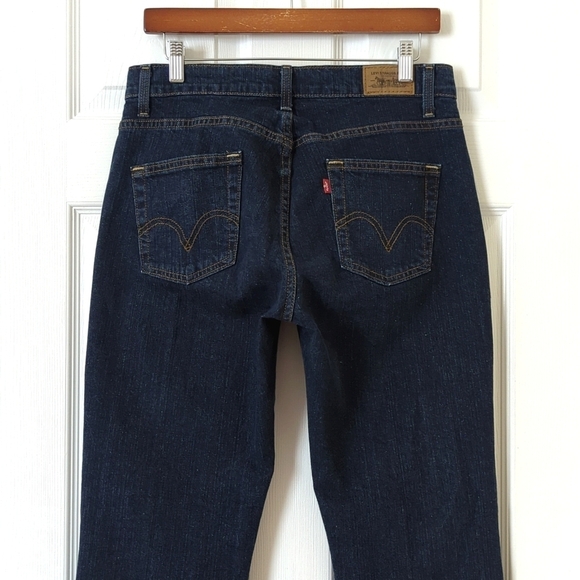 Levi's Y2K 529 Classic Dark Wash Mid Rise Curvy Boot Cut Jeans 8 - Picture 5 of 15